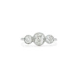 Old Mine Diamond 3 Stone Ring, Style FL35311