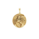 14K Yellow Gold Virgo Zodiac Pendant, Serial FL44290